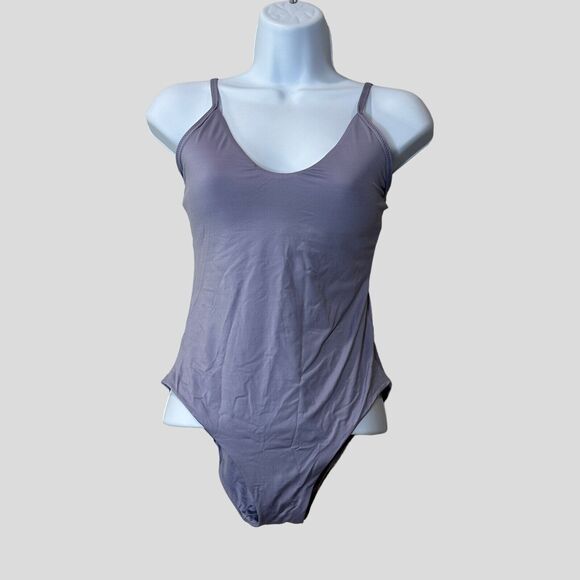 Becca Backless Adjustable Strap One Piece Swimsuit Purple Women's Small NWOT - Picture 1 of 11